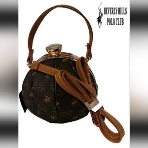 NWT BEVERLY HILLS POLO CLUB ROUND CROSSBODY SIGNATURE CROSSBODY HANDBAG